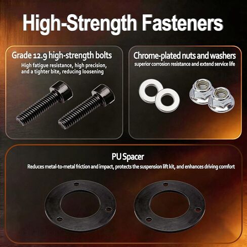 Leveling Lift Kit 3" Front + 2" Rear for 2004-2020 F150 2WD 4WD, Leveling kit with Strut Spacers, Blocks & Extended U-Bolts & Sound Isolator in Saudi Arabia