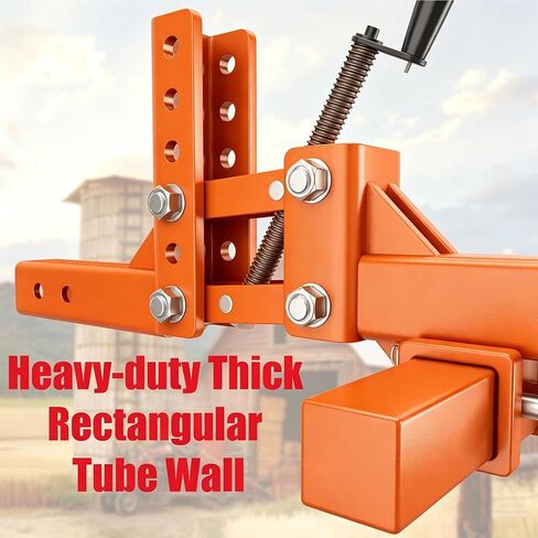 Heavy Duty Manual Implement Lift for ATV/UTV – 1-Point Lift System, 2-Inch Receiver, 50" Wide, Durable Material Handling Chain Accessory, Ergonomic Design – Orange in Saudi Arabia
