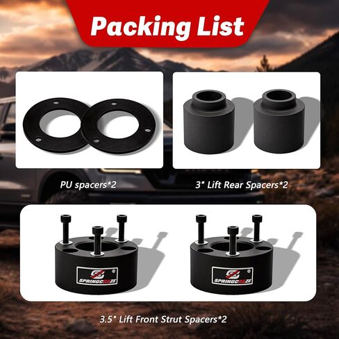 Leveling Lift Kit 3.5" Front + 3" Rear 2009-2025 Ram 1500 4WD,with Sound Isolator Reduces Wear and Vibration During Driving. in Saudi Arabia