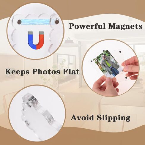 Car Visor Photo Clip, Personalized Car Visor Picture Frame, Automotive Interior Decor, 5-Second Setup, Magnetic Seal, Strong Non-Slip Adhesion, Dual Horizontal/Vertical Display, Pack of 2 in Saudi Arabia