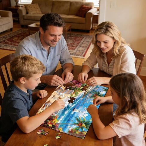 4-Pack 100 Piece Puzzle, Four Seasons Scenery 100 Piece Puzzles for Adults Seniors, Nature Landscape Large Piece Jigsaw Puzzles for Seniors Adults Educational Jigsaw Puzzles 100 Pieces (15x10 in) in Saudi Arabia