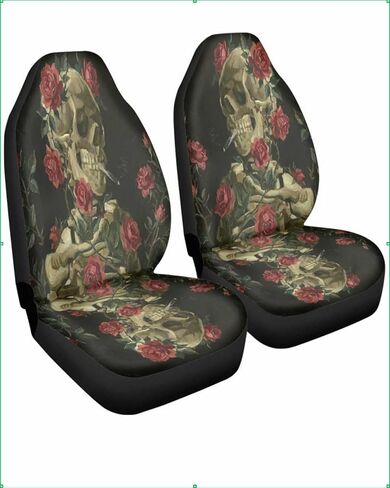 Funny Bigfoot Car Seat Covers Front Seats Only, 2 Pack Forest Sasquatch Full Coverage Waterproof Dirt Scratch Resistant Automotive Seat Protectors for Cars SUVs Sedans Trucks Auto Decor in Kuwait