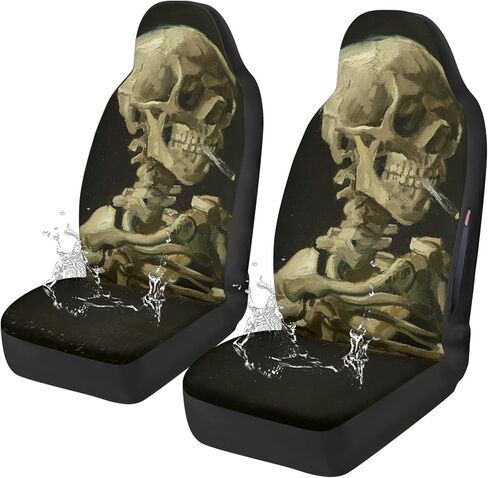 Funny Bigfoot Car Seat Covers Front Seats Only, 2 Pack Forest Sasquatch Full Coverage Waterproof Dirt Scratch Resistant Automotive Seat Protectors for Cars SUVs Sedans Trucks Auto Decor in Kuwait
