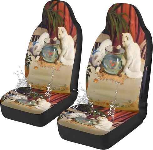 Funny Bigfoot Car Seat Covers Front Seats Only, 2 Pack Forest Sasquatch Full Coverage Waterproof Dirt Scratch Resistant Automotive Seat Protectors for Cars SUVs Sedans Trucks Auto Decor in Kuwait