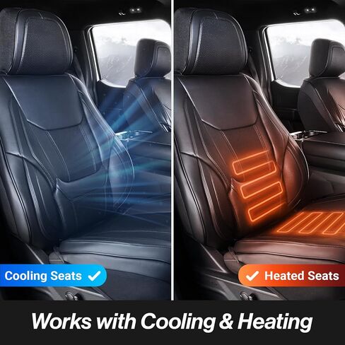 Coverland Custom Fit Car Seat Covers for Truck Compatible with [Chevy Colorado, GMC Canyon, Sierra 2500HD] Premium Waterproof Non-Slip Interior Seat Protector [Front Black - Size Chart A11] in Kuwait