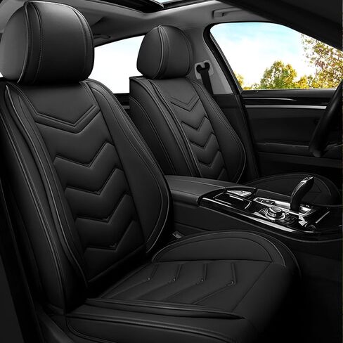 ADERN Car Seat Covers for Mitsubishi Outlander 2003-2026, Premium Nappa Leather Car Seat Cover, Stylish Sport Seat Covers， Automobile Seat Cover Sets.(Standard 2 Seats/Black Red) in Kuwait
