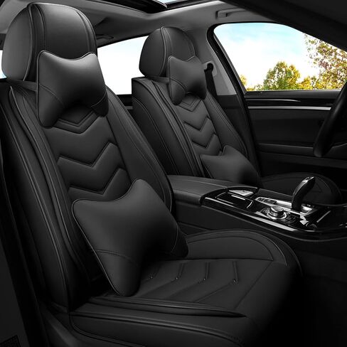 ADERN Car Seat Covers for Mitsubishi Outlander 2003-2026, Premium Nappa Leather Car Seat Cover, Stylish Sport Seat Covers， Automobile Seat Cover Sets.(Standard 2 Seats/Black Red) in Kuwait