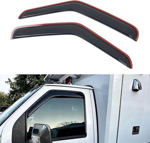 in Channel Window Rain Guards, Compatible with 1992-2006 Ford Econoline E-Series Van, Slim in-Channel Style Smoke/Tinted Acrylic, 2PCS, Side Window Deflectors in Saudi Arabia