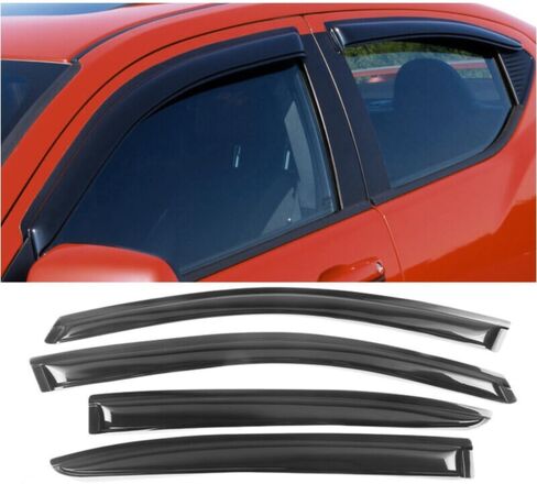 4pcs Sun Rain Vent Deflector Guard Window Visor Tape on External Window Style Acrylic Smoke Tinted Set for Dodge for Avenger 2008-2014WD-DAV08, Rapid shipment in Saudi Arabia