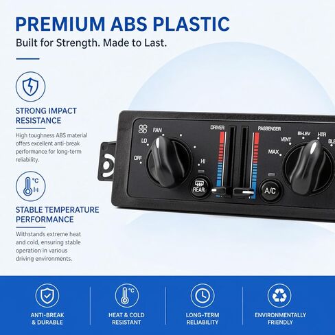 HVAC Heater Control Panel Compatible with 2001 2002 2003 2004 Buick Regal GS LS 3.8L V6, Replacement for 10308120 599199 Manual A/C Control in Saudi Arabia