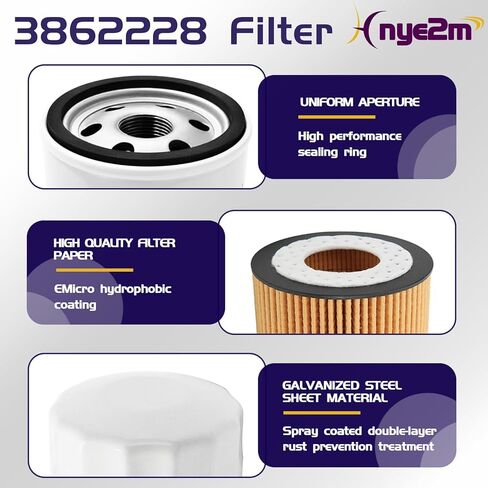 3862228 3852413 3851218 3847644 Fuel Water Separating Filter replacement For Volvo Penta carbureted & fuel injected engines 4.3, 5.0, 5.7, 5.8, 7.4, 8.1, 8.2 from 1993 and up (2 pcs) in Saudi Arabia