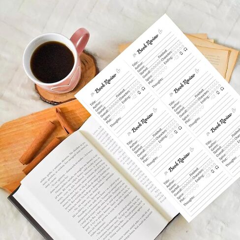90 PCS Book Review Stickers, Minimalist Design Self-Stick Labels for Readers and Book Clubs, 2.75 x 2.95 Inches in Saudi Arabia