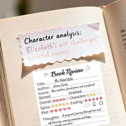 90 PCS Book Review Stickers, Minimalist Design Self-Stick Labels for Readers and Book Clubs, 2.75 x 2.95 Inches in Saudi Arabia