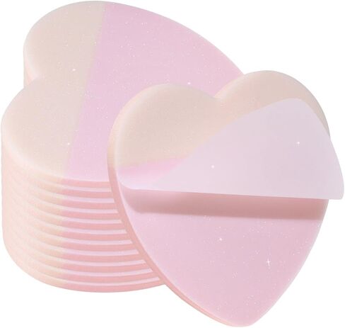 ONLYKXY Glitter Heart Shape Transparent Sticky Notes for Annotating,2.8in Pastel Color Waterproof Index Sticker Self-Stick Book Tabs Soft PET Marker Memo Pad for Home School Office (2, Pink) in Kuwait
