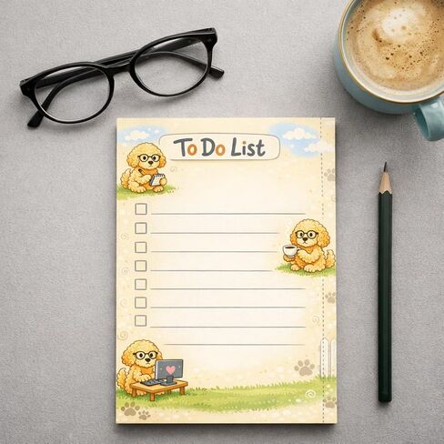 Goldendoodle Sticky Notes Gifts,50 Sheets 4x6 Inch Pet-Themed Notepad, Goldendoodle Lover Gift Dog Mom Dad Stationery Stuff Decor, Birthday Gifts for Men, Women, Office Coworker, Friend in Saudi Arabia
