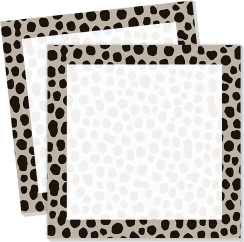 Cute Sticky Notes 3 x 3 in, 2 Pack Self Stick Note Pads with Fun Patterns, Strong Adhesive Memo Pads for Office School Home, 80 Sheets per Pad Cherry Leopard Print in Saudi Arabia