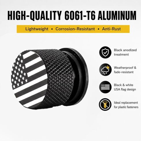 8 Pieces Pipeliner Helmet Fasteners - 1 Pair Black USA Flag Aluminum Headgear Replacement Parts, Anti-Rust Screws Compatible with Flip Hood (Black-zw) in Saudi Arabia
