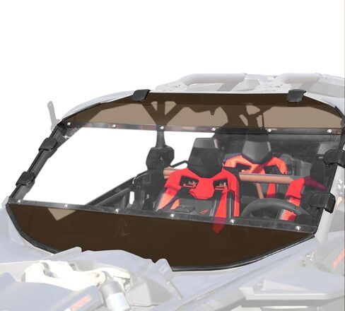 A & UTV PRO Maverick X3 Front Full Windshield for 2017-2024 Can Am Maverick X3 Max XRS XDS Turbo RR Window Accessories,Hard Coated Polycarbonate Construction | 250x Stronger Than Glass in Kuwait