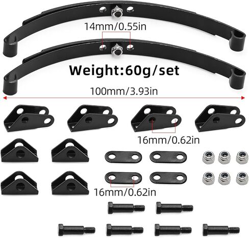 RC Toys Car Accessories 1/14 Tractor Model Car Front and Rear Hanging Hanging Ear Bracket Shock Reinforced Spring Steel Plate in Kuwait