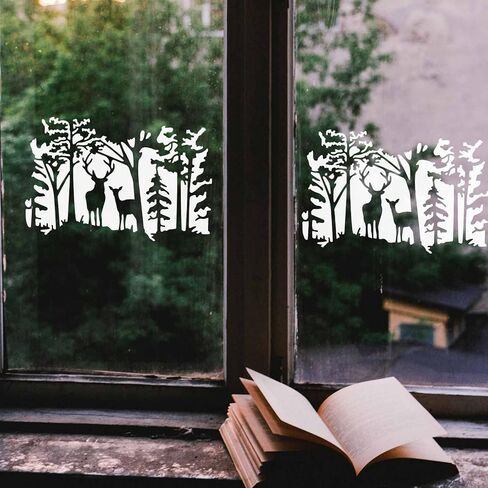 FINGERINSPIRE Deer Forest Stencils - 11.6x8.3 inch Plastic Forest Deer Drawing Painting Stencils for Wood Walls, Fabric, Airbrush in Kuwait
