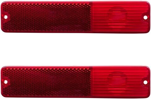 Brock Replacement Pair Set Rear Signal Side Marker Lights Compatible with 1968-1986 CJ Series J0994021 in Kuwait