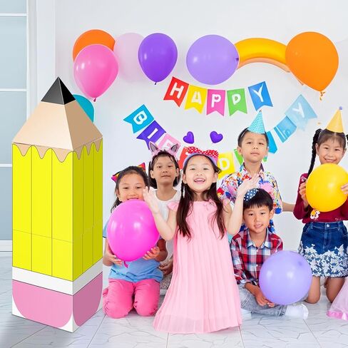 Bucherry 6 Pcs Back to School Decoration Large Pencil Favor Boxes First Day of School Classroom Pencil Decorations Giant Welcome Back Boxes Props for Classroom Kindergarten Preschool in Kuwait