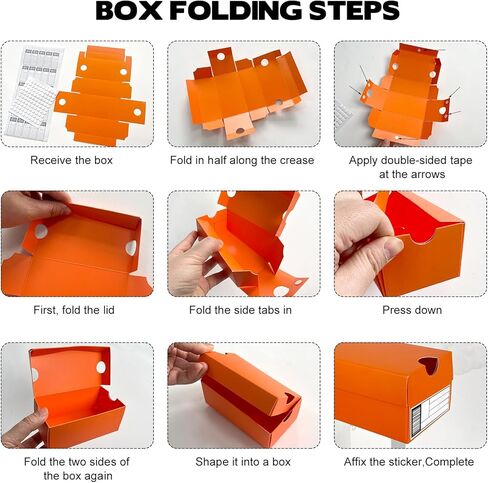 24 Pack Mini Sneaker Boxes for Party Favors 6.1 x 3.9 x 2.5 Inch Mini Shoe Gifts Boxes for Candies Cookies Snacks Sports Small Gift Case with Label for Wedding , Holiday, Birthday Party Favor (Black & Orange) in Saudi Arabia