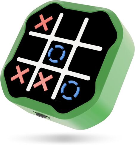 3 in 1 Electronic Tic Tac Toe Game, Handheld Digital Tic Tac Toe Bolt Game with Silent Mode, Portable Learing Toy Gift for Kids & Adults, Green in Saudi Arabia
