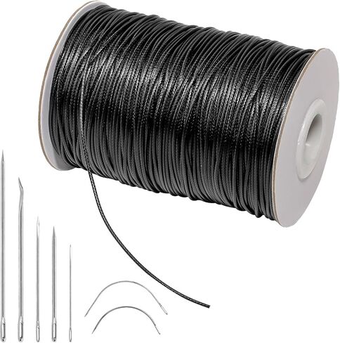 175 Yards Waxed Thread，0.5mm Brown Heavy Duty Handmade Wax Upholstery Needle Thread for Leather,Book Binding,Craft in Saudi Arabia