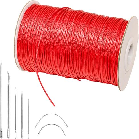 175 Yards Waxed Thread，0.5mm Brown Heavy Duty Handmade Wax Upholstery Needle Thread for Leather,Book Binding,Craft in Saudi Arabia
