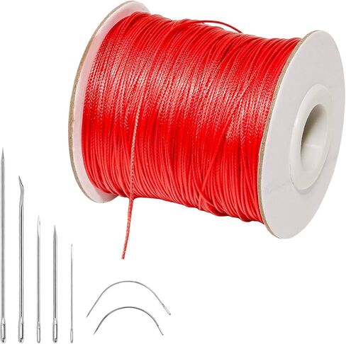 175 Yards Waxed Thread，0.5mm Brown Heavy Duty Handmade Wax Upholstery Needle Thread for Leather,Book Binding,Craft in Saudi Arabia