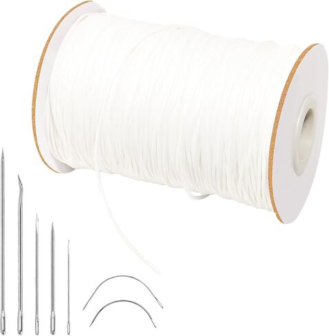 175 Yards Waxed Thread，0.5mm Brown Heavy Duty Handmade Wax Upholstery Needle Thread for Leather,Book Binding,Craft in Saudi Arabia