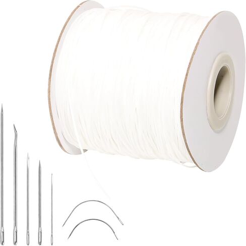 175 Yards Waxed Thread，0.5mm Brown Heavy Duty Handmade Wax Upholstery Needle Thread for Leather,Book Binding,Craft in Saudi Arabia