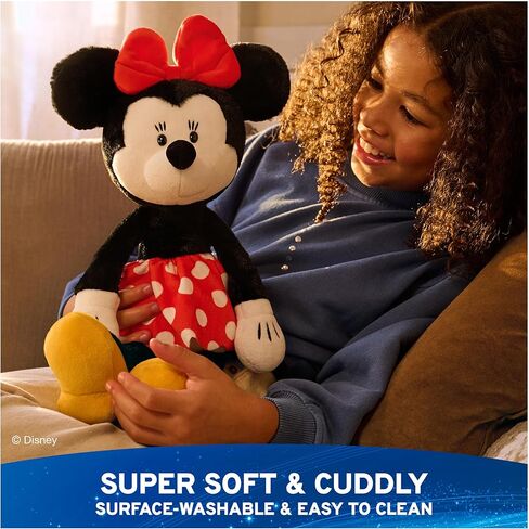 GUND Disney Official Minnie Mouse Toothpick Plush, Mickey and Friends, Disney Stuffed Animal for Ages 1 and Up, Black/White, 15" in Kuwait