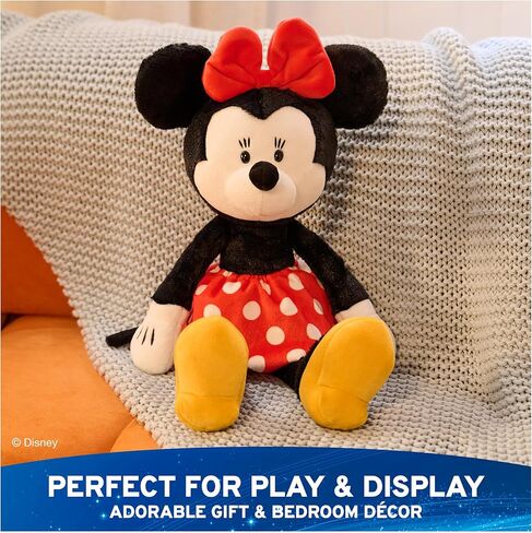 GUND Disney Official Minnie Mouse Toothpick Plush, Mickey and Friends, Disney Stuffed Animal for Ages 1 and Up, Black/White, 15" in Kuwait