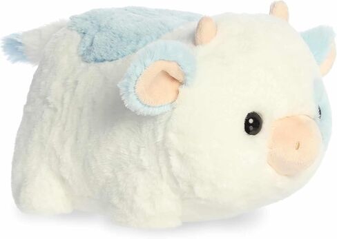 Aurora® Adorable Spudsters™ Bonnie Blueberry Cow™ Stuffed Animal - Round Shape Makes for Comforting Cuddles - Perfect for Kids All Ages and Animal Loving Adults - Blue 10.5 Inches in Kuwait