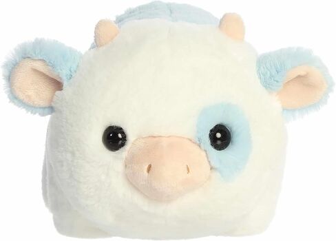 Aurora® Adorable Spudsters™ Bonnie Blueberry Cow™ Stuffed Animal - Round Shape Makes for Comforting Cuddles - Perfect for Kids All Ages and Animal Loving Adults - Blue 10.5 Inches in Kuwait