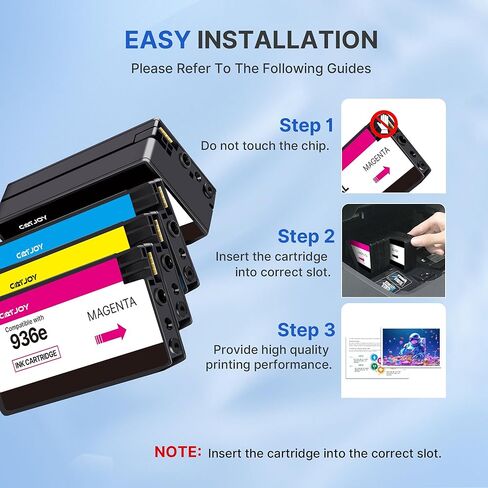 936e Ink Cartridges for HP Printers Replacement for HP 936 936e Ink Cartridges Black and Color Combo Pack for HP936 936e for HP OfficeJet Pro 9125e 9120e 9135e 9730e 9130e 9720e 9122e Printer, 4 Packs in Saudi Arabia