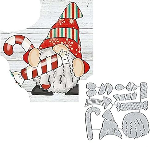 قطع قوالب معدنية من DDeehs Merry Christams Snata، قوالب قطع بطاقات Snata على شكل مظلة حلوى، استنسل لألبوم القصاصات بنفسك، قوالب ورقية مزخرفة لصناعة بطاقات المهرجانات 106 × 98 مم/4.13 بوصة × 3.85 بوصة in Kuwait