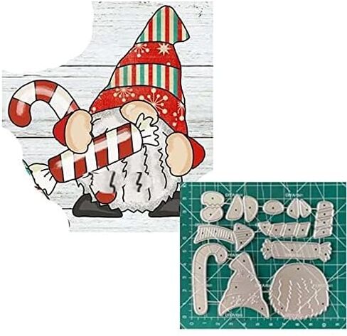 قطع قوالب معدنية من DDeehs Merry Christams Snata، قوالب قطع بطاقات Snata على شكل مظلة حلوى، استنسل لألبوم القصاصات بنفسك، قوالب ورقية مزخرفة لصناعة بطاقات المهرجانات 106 × 98 مم/4.13 بوصة × 3.85 بوصة in Kuwait