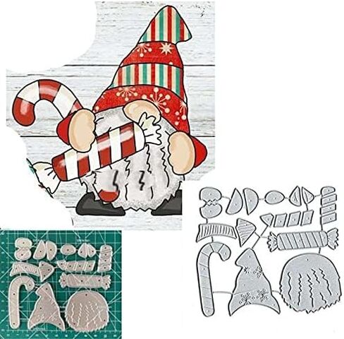 قطع قوالب معدنية من DDeehs Merry Christams Snata، قوالب قطع بطاقات Snata على شكل مظلة حلوى، استنسل لألبوم القصاصات بنفسك، قوالب ورقية مزخرفة لصناعة بطاقات المهرجانات 106 × 98 مم/4.13 بوصة × 3.85 بوصة in Kuwait