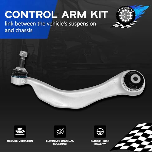 POWERGEAR Suspension Steering Kit Front Lower Driver&Passenger Side Control Arm w/Ball Joint Compatible with 2011-2016 BMW 528i 535i 550i, 2012-2018 BMW 640i 650i 650i Gran Coupe K641509 K641510 2PCS in Kuwait