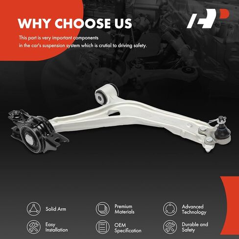 A-Premium Front Right Lower Control Arm, with Ball Joint & Bushing, Compatible with Honda Accord 2018 2019 2020 2021 2022 in Kuwait