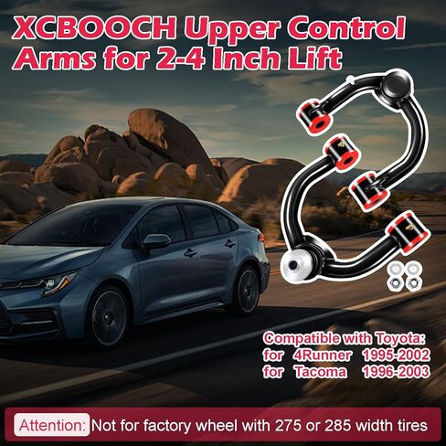 2-4" Lift Front Upper Control Arms Compatible with Toyota for 4Runner 4x4 4WD 3rd N180 1995-2002; for Tacoma 4x4 4WD 1st 1996-2003, for Tacoma Prerunner 4x2 1996-2004 in Saudi Arabia