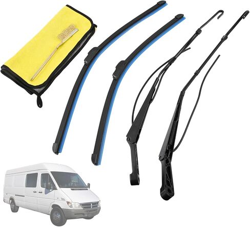 1 Pair Front Windshield Wiper Arm & Blade Kit 9018200044 9018200144 Fit for Dodge Sprinter 2500/3500 2003-2006, for Freightliner Sprinter 2500/3500 2002-2006, for Mercedes Sprinter 2004-2006 in Kuwait
