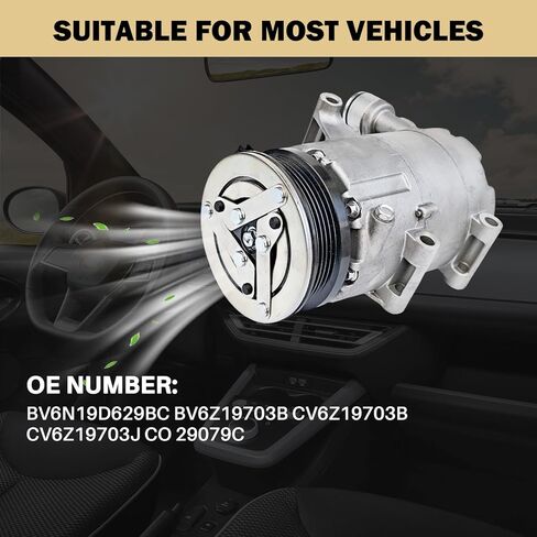 مكيف هواء مكيف هواء ضاغط تيار متردد مع قابض يناسب Ford Focus 2012-2014 2.0L, CO 29079C, 7512914, BV6Z19703B CV6Z19703B 97323, 98323,1816964, BV6N19D629BC,7512914 YCC279 YCC357 YCC362 in Kuwait