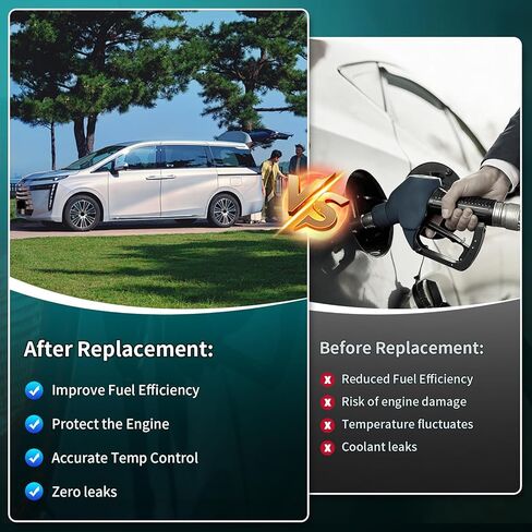 Aluminium Engine Coolant Thermostat Housing Assembly Compatible With BMW 323Ci 323i 325Ci 325i 325xi 328Ci 328i 330Ci 330i 330xi 525i 528i 530i X3 X5 Z3 Z4 - Replaces 11531437040, 11537509227 in Kuwait