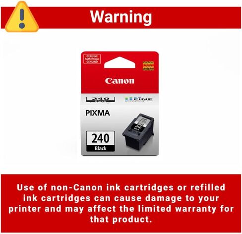 Canon PG-240 Black Ink Cartridge – 2 Pack | Compatible PIXMA MG3620, MG3520, MX532, MX472, TS5120 & More | Standard Yield Black Ink for Crisp, Professional Prints in Kuwait