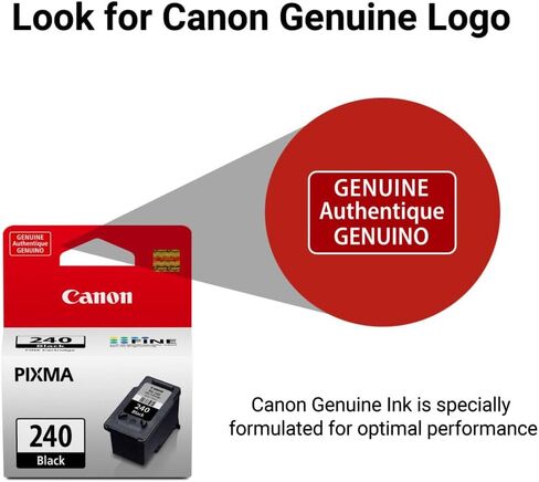 Canon PG-240 Black Ink Cartridge – 2 Pack | Compatible PIXMA MG3620, MG3520, MX532, MX472, TS5120 & More | Standard Yield Black Ink for Crisp, Professional Prints in Kuwait