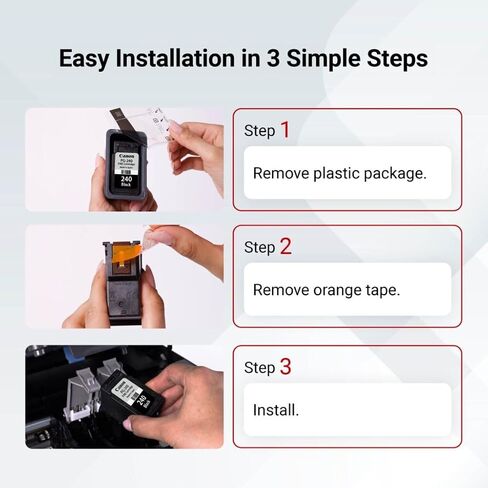 Canon PG-240 Black Ink Cartridge – 2 Pack | Compatible PIXMA MG3620, MG3520, MX532, MX472, TS5120 & More | Standard Yield Black Ink for Crisp, Professional Prints in Kuwait